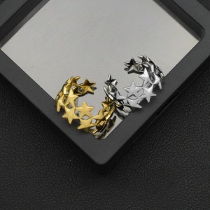 2026 New Exquisite Elegant Niche Design Pentagram <b>Ring</b> Fashionable Vintage Unisex's Stainless Steel <b>Rings</b> Wholesale Jewelry - Product Image 1