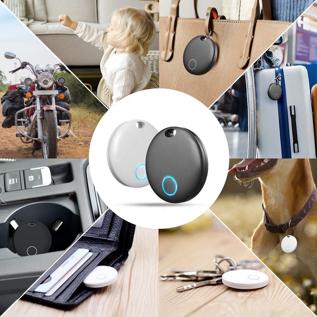 Mini Waterproof Ipx7 Cr2032 Battery Wireless Gps tracker Sos Button Alarm bluetooth Find My App Pet Locator Smart Key Finder