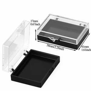 Boîte à couvercle articulé en polystyrène transparent SUNSHING, petite boîte de rangement premium pour échantillons de gel adhésif, organisateur de faux cils en acrylique - Product Image 2