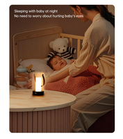 Lanterne moderne rechargeable sans fil à intensité variable pour la nuit, le camping en extérieur, la décoration de la maison, lampe de nuit portable en acrylique LED