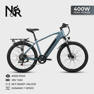 Vélo électrique de ville 26 pouces pour adultes, cadre en acier au carbone, batterie au lithium amovible 15 Ah, autonomie de 65 km, pour adultes et femmes - Product Image 1