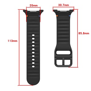 Bracelet de sport en silicone pour Samsung Galaxy Watch 8 et Watch 8 Classic avec surpiqûres, résistant à la transpiration, bracelet de montre intelligente souple Upro - Product Image 6