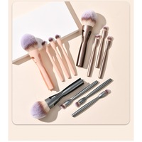 Pinceaux cosmétiques de voyage JLY, têtes détachables, maquillage du visage et des yeux, poils synthétiques doux, ensemble de pinceaux de maquillage magnétique 4 en 1