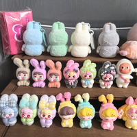 Figurines promotionnelles du zodiaque en résine 3D, jouet surprise, tête de lapin, poupée, personnage de dessin animé, décorations de gâteau, grande taille, sac surprise