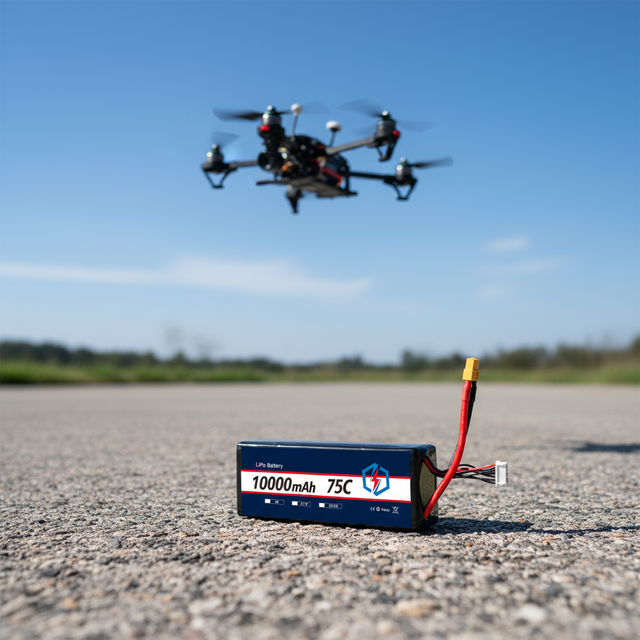 6S 22.2V 10000mAh Lipo Drone Battery High Discharge 40C 75C UAV FPV Power Pack Long Flight OEM Wholesale Supply