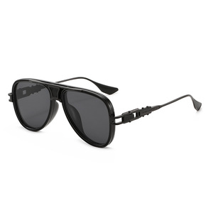 Lunettes de soleil SPUKA HR5661, style rétro aviation, en alliage, verres dégradés, protection UV400, logo personnalisé - Product Image 6