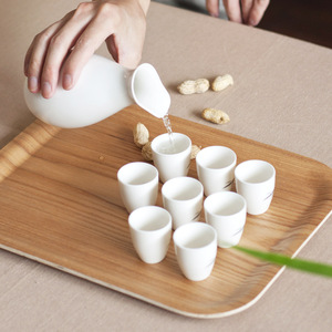 ชุดเครื่องดื่มเซรามิกพอร์ซเลน 200 มล. 300 มล. อุปกรณ์ดื่มไวน์แบบพกพาสไตล์จีน - Product Image 4