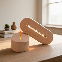 Lampe sur pied ovale en papier et bambou, style japonais, éclairage élégant pour chambre, salon, bureau, base en bois