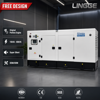Grupo Electrógeno Diésel Silencioso Parkins de 15kVA, 20kVA, 30kVA, 50kVA, 60kVA LINGGE Trifásico con Motor Original del Reino Unido