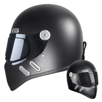 Casque rétro 3C&DOT, directement de l'usine - Fibre de verre, visière, fixation rapide