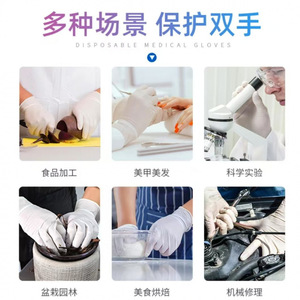 Gants en nitrile jetables Intco K85 noirs, qualité alimentaire, pour le nettoyage domestique et la protection - Product Image 4
