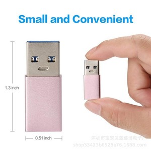 <b>USB</b> <b>C</b> To <b>USB</b> 3.0 <b>Adapter</b> Male <b>Plug</b> Aluminum Alloy With Short Circuit Protection For Laptop - Product Image 3