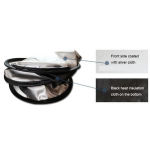 Pare-soleil pliable pour pare-brise avant, en polyester, anti-UV, pare-soleil pour voiture, pare-soleil double cercle pour voiture avec impression de logo personnalisé - Product Image 5