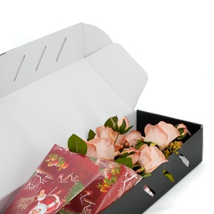 Scatola Personalizzata in Cartone Ondulato per Spedizione Fiori con Fori di Ventilazione, Stampa Opaca per Protezione Bouquet e Consegna Regali - Product Image 1