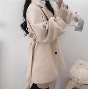 Trench da Donna Slim Fit con Cintura, Caldo Imbottito in Cotone, Scollo a V, Stile Coreano, Bottoni, per Ufficio - Product Image 5