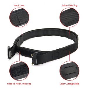 Ceinture tactique MOLLE unisexe robuste avec étuis intérieurs et extérieurs en nylon à dégagement rapide pour la sécurité, les activités utilitaires, la chasse et le camping - Product Image 2
