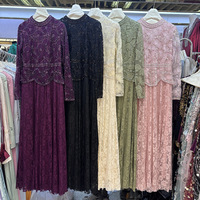 Robe de soirée Kaftan pour l'Aïd, vêtements islamiques modernes, Abaya de luxe, robe de soirée plissée, robe longue de soirée ornée de perles et de paillettes, coupe ample