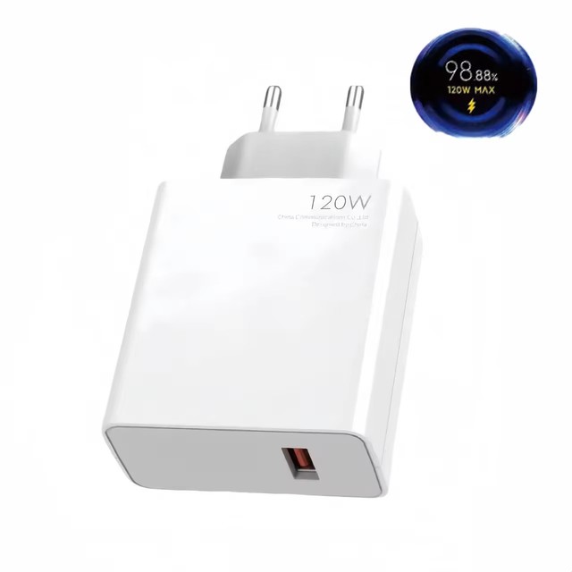 High Quality 120W EU Standard Wall Charger, Universal Mobile Phone Fast Charger