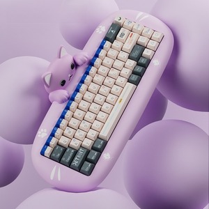 NUEVO CAT68 Teclado mecánico para juegos Silicona Tri-mode inalámbrico Hot-swap RGB Retroiluminación para Amazom/Shopify/INS/<span class=keywords><strong>facebook</strong></span> - Product Image 5
