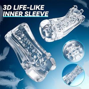 Masturbador masculino de succión automática con 7 vibraciones y succión Producto manos libres con textura 3D realista - Product Image 3