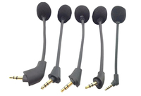 Headset game Boom fleksibel, dengan mikrofon nirkabel bisa dilepas 3.5mm Mic Boom
