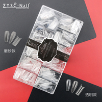 ZYZC Faux Ongles Transparents Effet Cône Sans HEMA ni TPO, 500/600 Pièces, Couverture Complète Flexible, Vente en Gros, Livraison Rapide, Faible MOQ