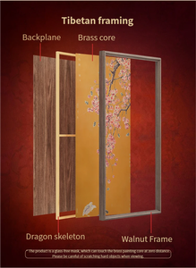 Cuadros Colgantes <span class=keywords><strong>de</strong></span> Flores y Aves en Madera Maciza <span class=keywords><strong>de</strong></span> Latón en Estilo Chino Moderno, Ideales para Decoración <span class=keywords><strong>de</strong></span> Vestíbulos y Salas <span class=keywords><strong>de</strong></span> Estar - Product Image 6