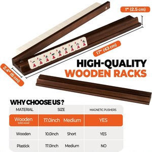 Nuevo Soporte Magnético Plegable de Madera de Nogal Negro para Mahjong y Dominó - Product Image 5