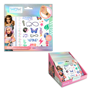 Kit de tatouages 50+ tatouages WOW Generation - Autocollant de tatouage - Autocollant à transfert d'eau + PET : 10g - Product Image 1