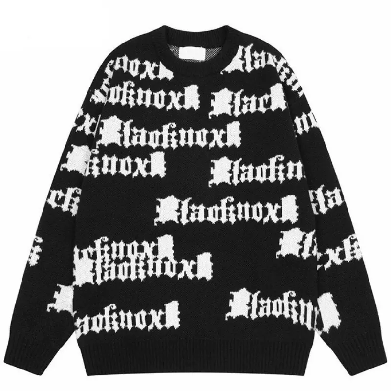 Custom Casual Printed Letters Unisex Knitted Sweater Plus Size Women'S Sweaters Knitted Fashion Men Clothes Knit Sweater