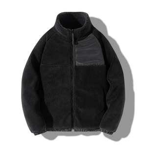 Vente en Gros <span class=keywords><strong>Veste</strong></span> <span class=keywords><strong>Polaire</strong></span> Sherpa Hiver Unisexe Personnalisée à Broderie Zippée, Grande Taille, Col Montant Épais - Product Image 2