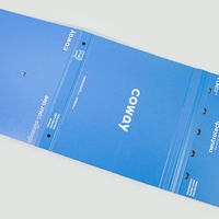Porte-documents professionnel A4 bleu avec 3 anneaux et logo personnalisé pour l'image de marque d'entreprise