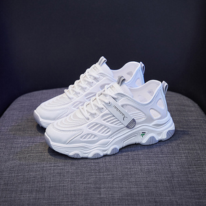 Baskets respirantes à couleurs mélangées pour <span class=keywords><strong>Femme</strong></span>, chaussures de Sport, blanche, pour la marche, à la mode, 2020 - Product Image 3