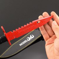 CSGO M9 baïonnette Crimson Web 26CM poignard en métal avec gaine en cuir gravé armure tactique artisanat modèle militaire à collectionner