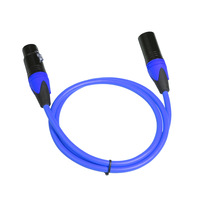 Câble XLR symétrique mâle-femelle pour microphone à condensateur de console de mixage, avec tête en alliage de zinc blindée couleur et aiguille plaquée argent