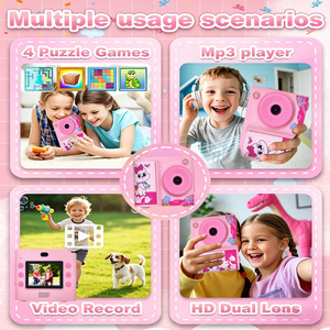 <span class=keywords><strong>Appareil</strong></span> <span class=keywords><strong>photo</strong></span> instantané pour enfants L8 DIY, prise en charge de l'enregistrement vidéo HD avec micro, lecteur MP3, imprimante thermique, jouet pour enfants pour cadeaux de Noël - Product Image 3