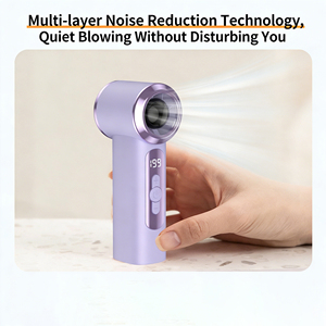 Ventilateur portatif mini rechargeable, puissant, à turbine, haute vitesse, avec écran digital - Product Image 2