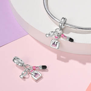 Cross-Border Nuevo para Pink Series Regalo Princess Cut Girl Bag Shoes Charms Beads DIY Accesorios Charms Platinum - Product Image 3