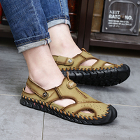 Sandales en cuir véritable pour hommes de haute qualité, prix bas, haute performance, taille 47 48, été