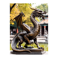 Statue d'oiseau dodo en cuivre et bronze, design animal célèbre, taille personnalisée, sculpture extérieure intéressante
