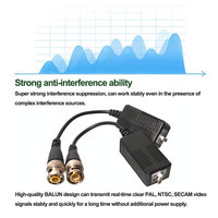 Transmetteur Balun Vidéo HD Passif pour Paire Torsadée CVI TVI avec Connecteur d'Alimentation pour Système CCTV