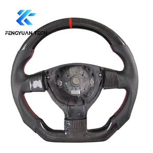 Volante de Fibra de Carbono para Automóvil vw Volan Golf 5 R Mk5 gti R32 jetta Bora Touran Canddy Passat B7 Tiguan <span class=keywords><strong>Rline</strong></span> Seat Leon Fr - Product Image 1