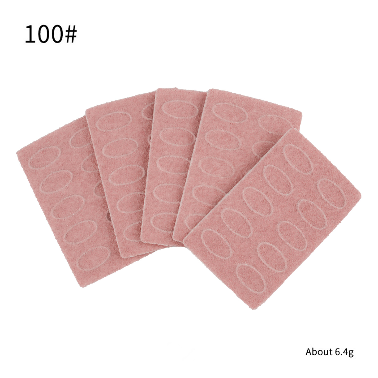 แผ่นขัดหยาบสีชมพู 100 กรวด 50 ชิ้น