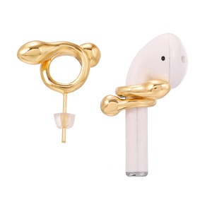 Pendientes para Airpods, Pendientes con Soporte para Airpods Chapados en Oro, Accesorios para Airpods, Joyería para Airpods, Pendientes Antipérdida para Auriculares - Product Image 6