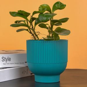 Fabricant de jardinières personnalisées en gros, pots de fleurs de jardin extérieurs, jardinières en plastique texturé <span class=keywords><strong>moins</strong></span> chères de Chine - Product Image 2