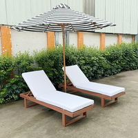 Chaise longue de luxe portable personnalisée en aluminium, pliable, légère, écologique, pour l'extérieur (matelas non inclus)