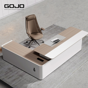 बॉस कार्यालय के निदेशक टेबल नियमित आकार के लिए आधुनिक लक्जरी एल-आकार कार्यकारी डेस्क नियमित आकार के लकड़ी एमडीएफ स्टाइलिश कार्यकारी कार्यालय - Product Image 1