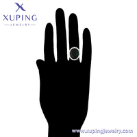 14R2361301 Bijoux Xuping Vente en gros Bague pour femme en plaqué or 18 carats avec grande pierre verte