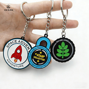 Portachiavi in Metallo Personalizzato di Alta Qualità con Ciondolo Rotondo in Smalto Duro, Portachiavi Souvenir con Logo - Product Image 4