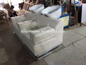 حوض أثاث محل حلاقة الشعر صالون الغسيل العكسي كراسي مزدوجة الشامبو كرسي الشامبو عاء - Product Image 5